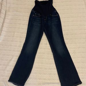 Indigo blue. Size M/L. Pregnancy jeans. Bootcut